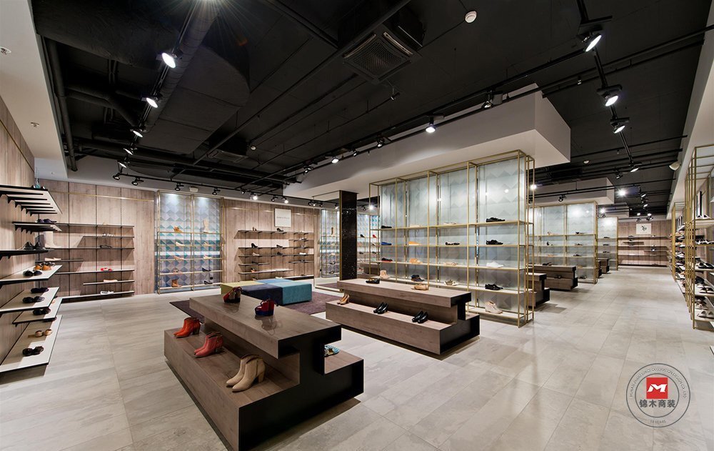 熱風鞋店|新潮流鞋店面裝修設計效果 - 長沙錦木裝飾工程設計